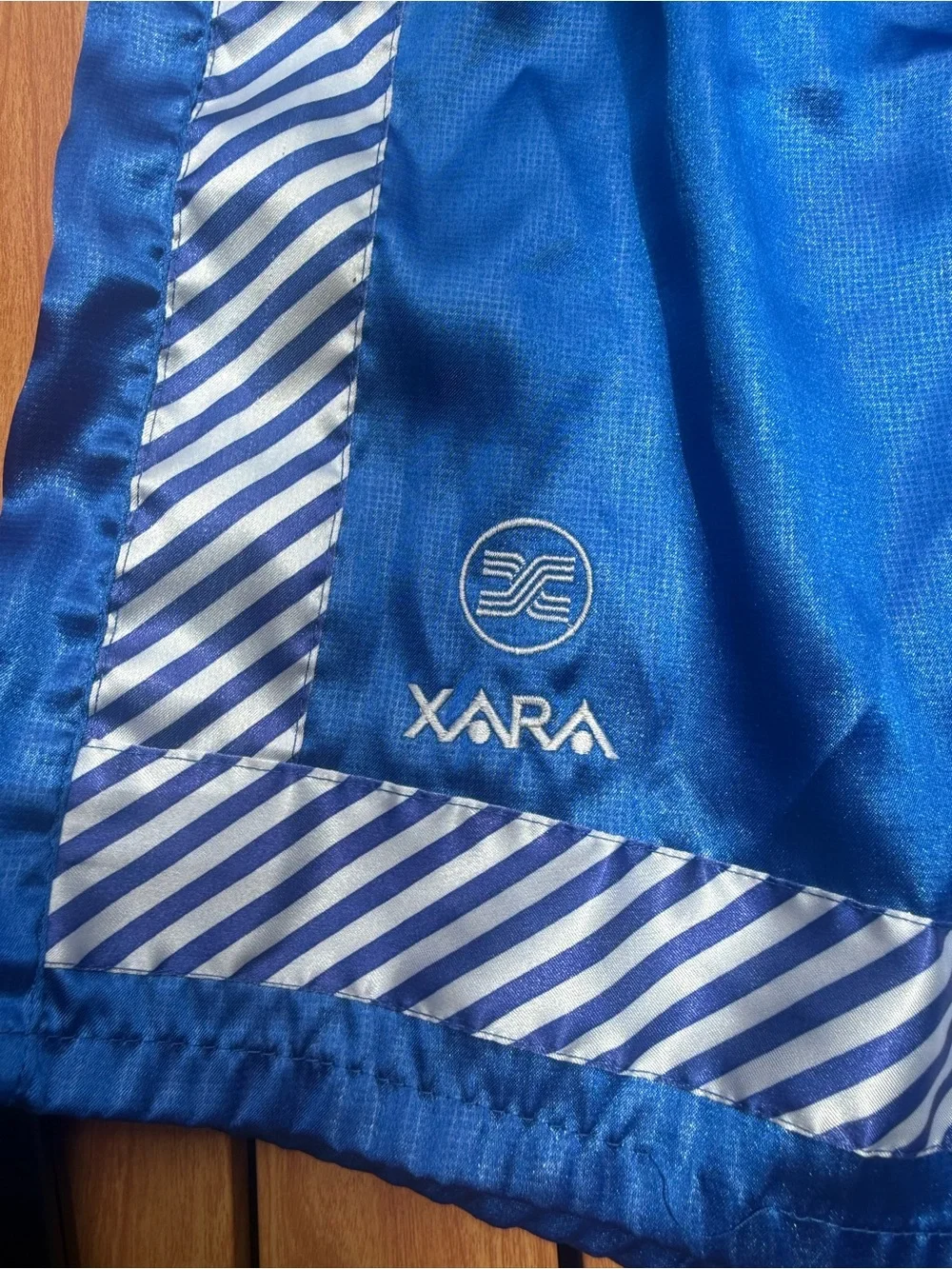 VINTAGE 90s XARA BLUE MENS SOCCER SHORTS XL
